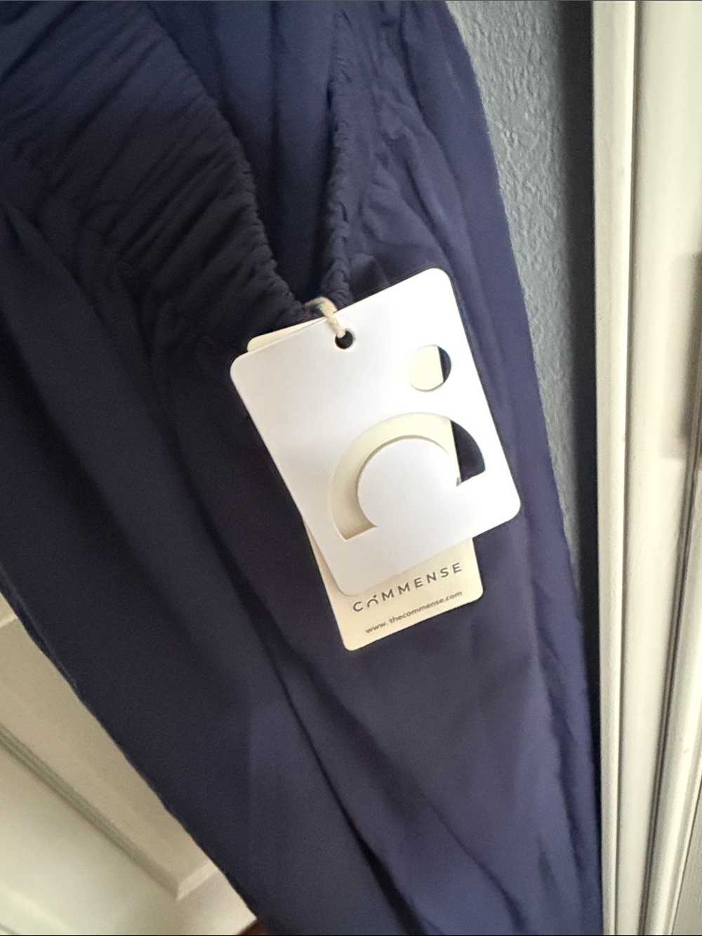Commense Navy Maxi Dress with Pleated Bodice - Picture 2 of 7